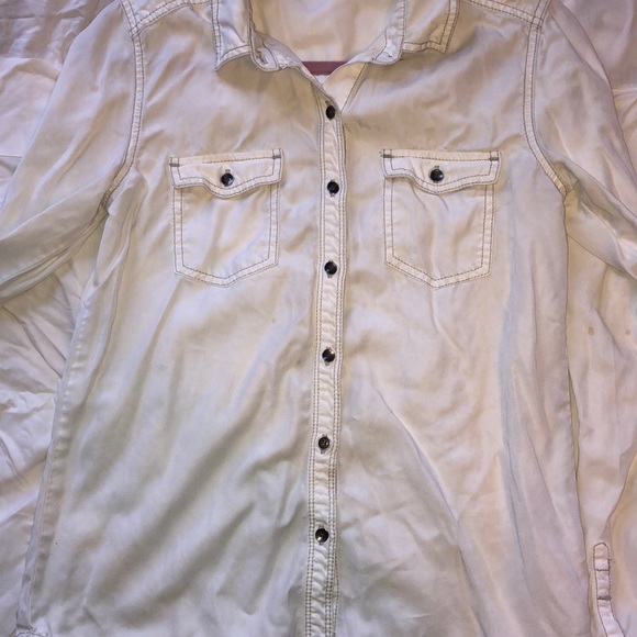 White denim button down - Picture 2 of 3